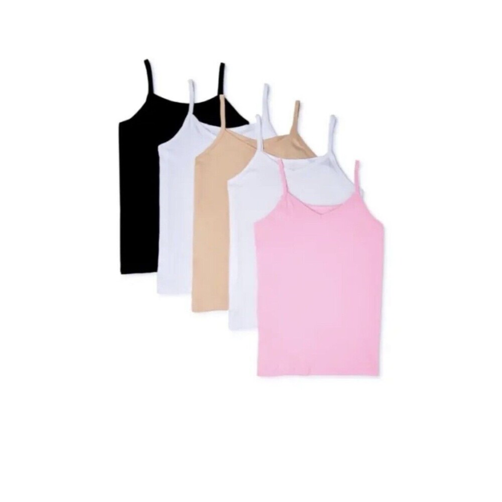 NEW! GIRLS  Camis Wonder Nation Girls' 5-Pack Multi-Color Size XS (4-5)